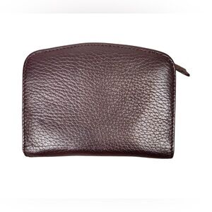 Bo Bo Bags CA Genuine Leather Wallet- Burgundy/Brown